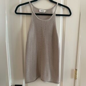 Grey knit tank top